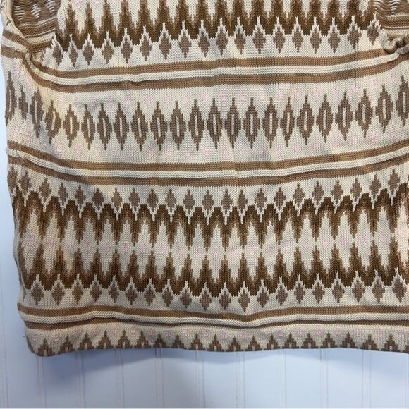 NWT VTG Ralph Lauren Chaps Womens Vest Size L Cotton Aztec cowboy beige pink - Picture 12 of 16